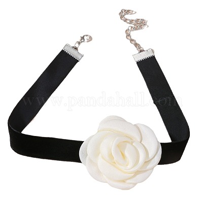 Ожерелья-чокеры из полиэстеровой ленты 3d rose с цепочками на концах из сплава FS-WGA9896-04-1