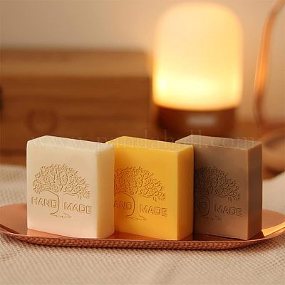 Комплект головки штампа из латуни и ручки из грушевого дерева AJEW-OC0002-85O-1