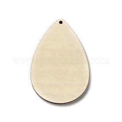 Большие подвески из дерева с односторонним принтом WOOD-H102-04B-1