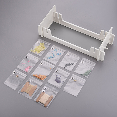 732шт 4 цвета стеклянный бисер DIY-S043-009-1