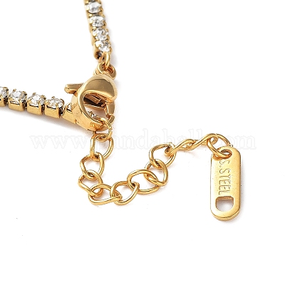 Браслет из нержавеющей стали 304 с вакуумным покрытием PVD в форме полумесяца BJEW-F463-04G-1