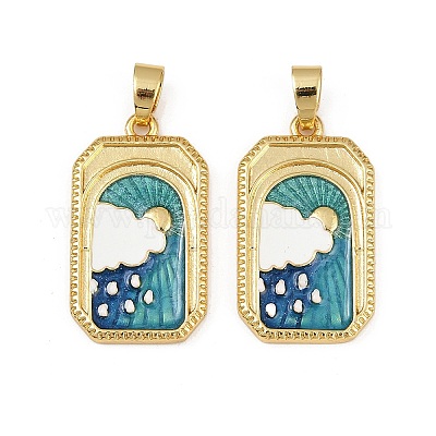 Латунь эмаль подвески KK-L190-016G-02-1