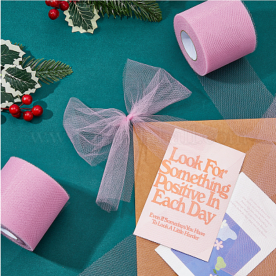 50 ярд эластичных полиэфирных декоративных сетчатых лент SRIB-WH0011-129B-1