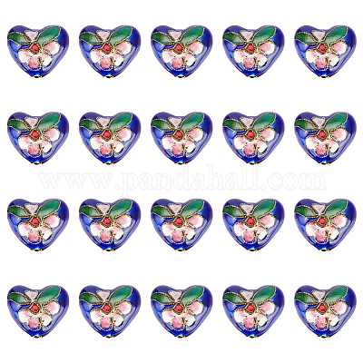 Бусины ручной работы перегородчатой CLB-PH0001-02-1