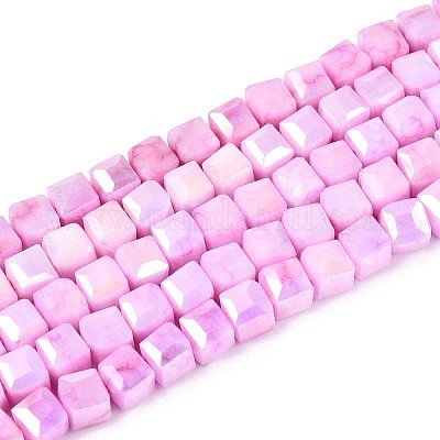 Антикоррозийные гальванические стеклянные бусины GLAA-T025-4mm-10G-1