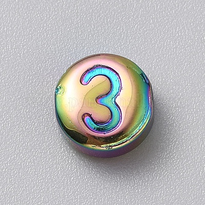 Гальванизированная стеклянная бусина GLAA-WH0042-12A-14-1