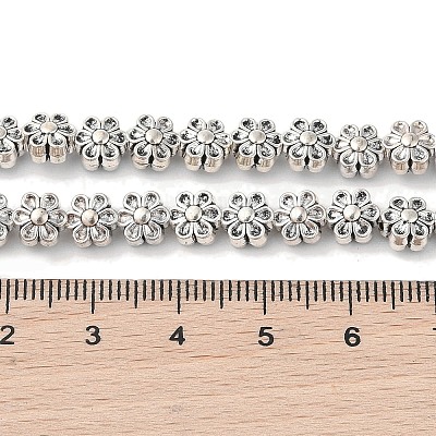 Тибетский стиль цветок сплава шарик нити&nbsp;X-TIBEB-O007-13-NR-1