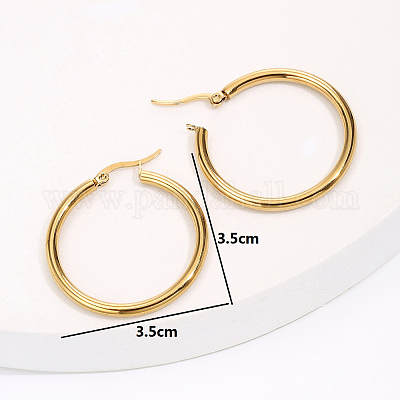 Классические серьги-кольца из нержавеющей стали 201 CJ9188-1