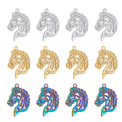 Horses with Crystals + Stainless Steel + Charm Bracelets + 5 Inches to 6 Inches + Charm Bracelets