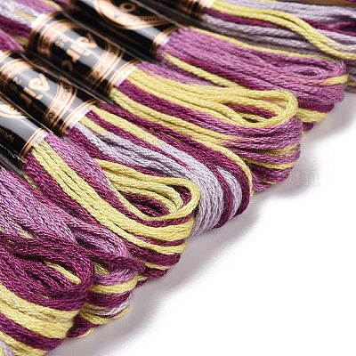 10 моток двухслойной полиэфирной нити для вышивания&nbsp;OCOR-K006-A76-1