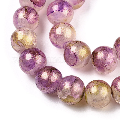 Выпечки окрашенные нити шарик хруст стекла DGLA-R053-05L-1