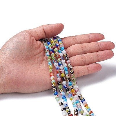 Ручной тысячецветник стеклянные круглые шарик нити LAMP-J038-6mm-M-1