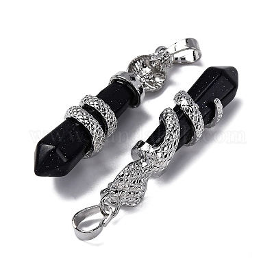 Синтетический синий авантюрин подвески G-A241-01P-04-1