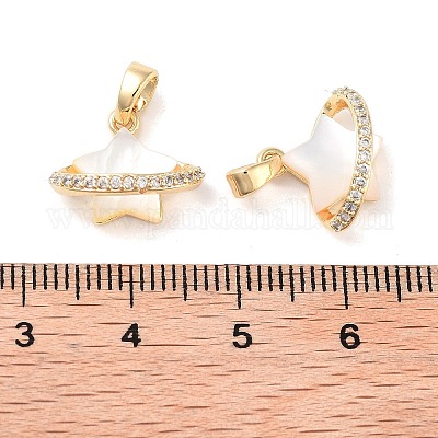 Латунные микропаве прозрачные подвески с фианитом KK-B102-29G-1