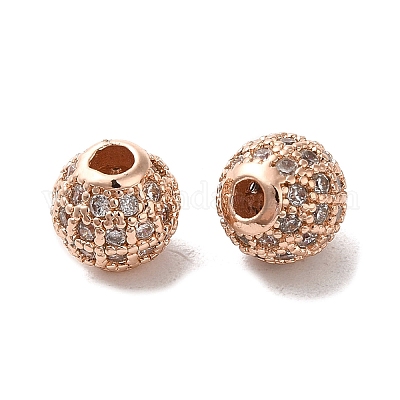 Покрытие стойки латунное паве бусины из кубического циркония KK-D100-08RG-1