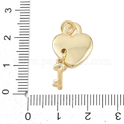 Латунные микропаве прозрачные подвески с фианитом KK-P339-23G-02-1