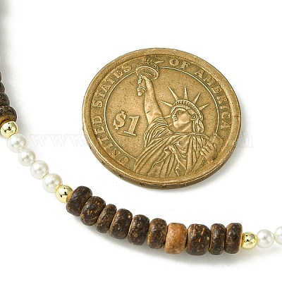 Ожерелья из бисера из натуральных ракушек NJEW-JN04526-1