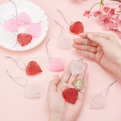 14 шт. 3-х стилевая подвеска в виде сердца из матового стекла GLAA-PH0001-71-1