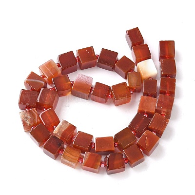 Нити бусин из натурального полосчатого агата (окрашенного и нагретого) G-D338-A09-02-1