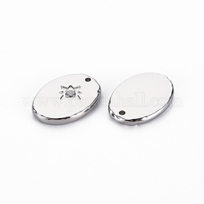 Подвески из нержавеющей стали 304 с микропаве из прозрачных кубических цирконий STAS-N097-094P-NR-1