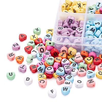 500шт 10 цвета непрозрачные акриловые эмалевые бусины MACR-YW0001-48-1