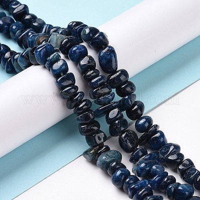 Окрашенные и нагретые нити из натуральных апатитовых бусин G-G925-07B-1