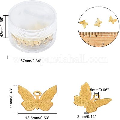 Латунные филигранные подвески KK-NB0002-17G-1