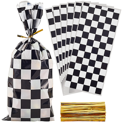 100 шт. прямоугольные пакеты для печенья из полипропилена ABAG-WH20010-19-1