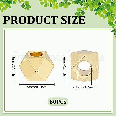 60 шт. Латунные дистанционные бусины KK-PH0012-46-1