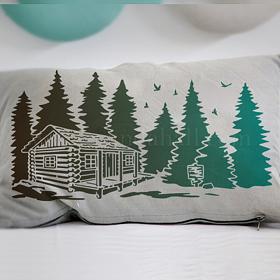 1 набор трафаретов для рисования с изображением животных на лесную тематику DIY-MA0003-68B-1