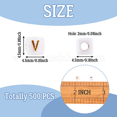 Непрозрачные акриловые бусины MACR-TAG0001-07V-1