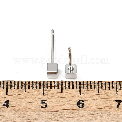 Латунные серьги-гвоздики для женщин EJEW-G441-05A-P-1