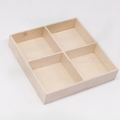 2 шт. 4 квадратных деревянных подноса для ювелирных изделий AJEW-DJ0001-94A-1