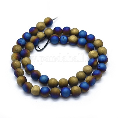 Гальванизированный натуральный druzy агат G-E502-06E-1