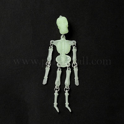 Хэллоуин светящиеся подвески из пвх скелета HJEW-B007-01-1