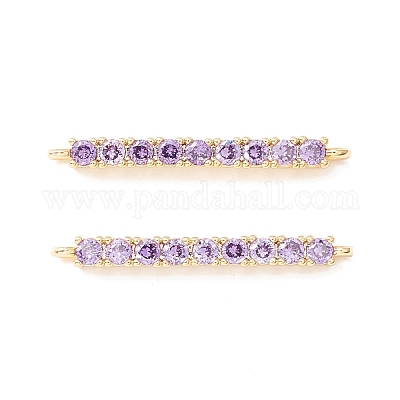 Реечное покрытие латунь микро паве кубический цирконий коннестор прелести KK-D073-03G-03-NR-1