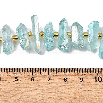 Гальванические природный кристалл кварца бусы пряди G-F800-F15-1