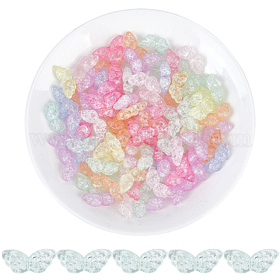 100 Stück transparente Crackle-Acrylperlen&nbsp;OACR-PA0001-75-1