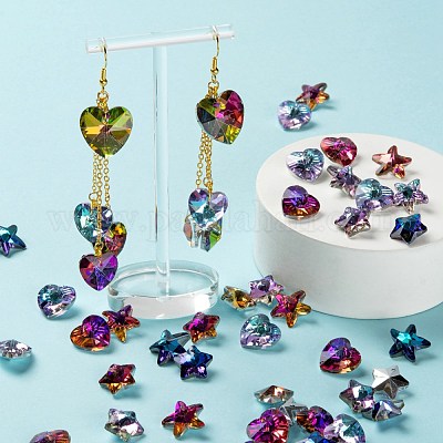 Подвески из гальванического стекла 120шт. GLAA-LS0001-04-1