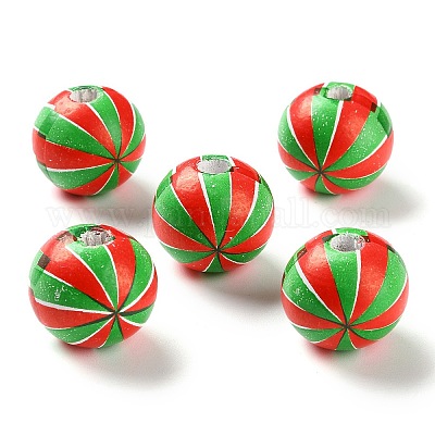 Набивные деревянные европейские бусины WOOD-Z002-03D-1