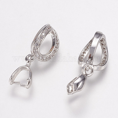 Латунь микро проложить кубический цирконий ZIRC-F075-20-NR-1