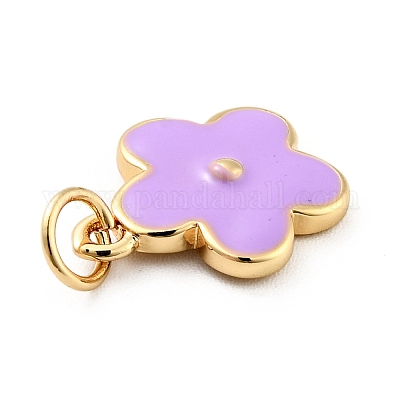 Подвески из латуни с покрытием из эмали KK-G387-09G-04-1