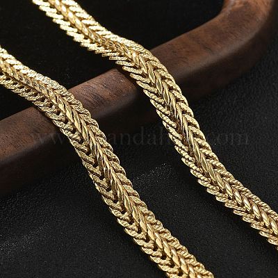 Латунные ожерелья из пшеницы для женщин NJEW-B126-02G-1