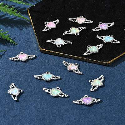 14 шт. 7 цвета подвески из сплава со стразами FIND-FS0003-19-1