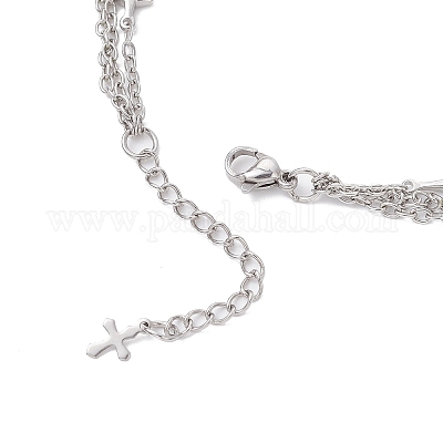 Подвеска-крест из нержавеющей стали 304 NJEW-JN05480-1