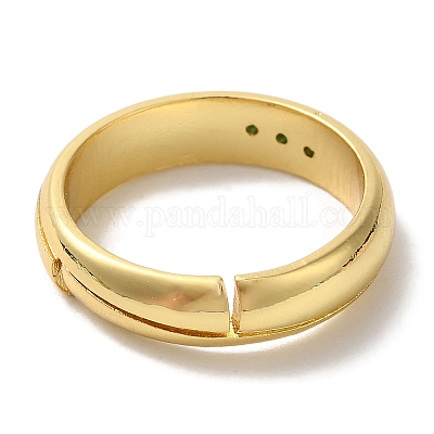 Кольца на палец с зеленым фианитом RJEW-L123-003G-1