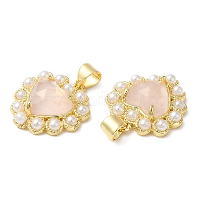 Природного розового кварца подвески G-E599-05G-A08-1