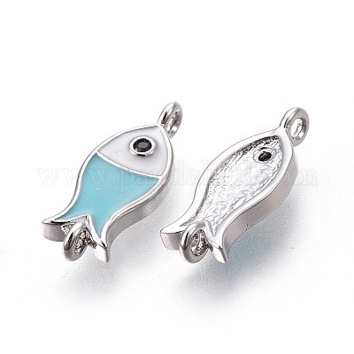 Соединители латунные эмалевые звенья&nbsp;KK-F783-15P-1