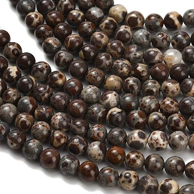 Нити бусин из натурального астроита и яшмы G-H329-C02-6mm-1