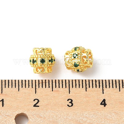 Латунные микро проложить Цирконий Европейский бисером KK-U067-08G-02-1